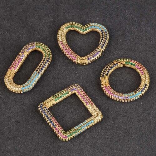 Chanfar New Designer Costume Jewelry DIY Making Supplies Handmade Decorative Pendant Carabiner Fastener Screw Lock Clasps