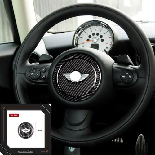 Carbon Fiber Steering Wheel Decorative Ring for BMW Mini Cooper JCW R55 R56 R57 R58 R59 R60 R61 Car Interior Decoration