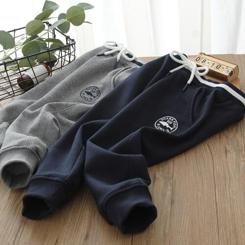 Childrens sports pants boys and girls cotton elastic pants spring and autumn casual wear pants