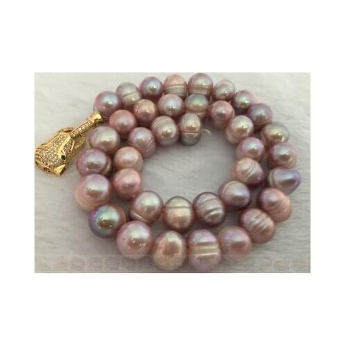 Elegant10- 11mm south sea baroque lavender pearl necklace 18inch 36"