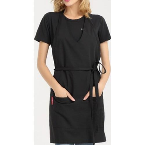 Chef Apron Jiay Restaurant Cafe Bar Waiter Milk Tea Shop Hanging Neck Waist Waist Mid-length V-neck