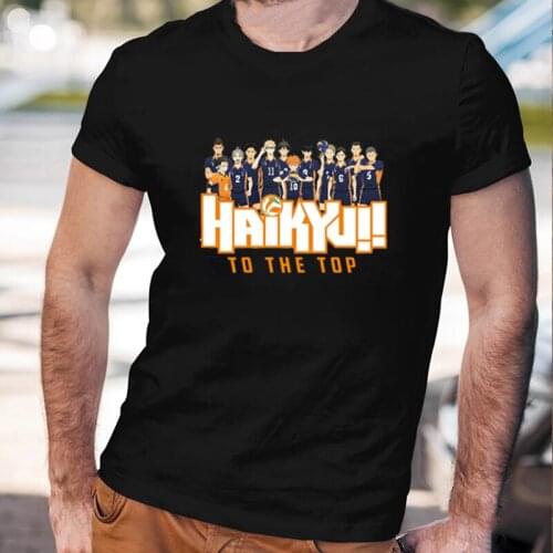 Oya Oya Oya Haikyuu T Shirt Men Summer Anime Clothes Karasuno Fashion Printed Tee Trying To Scoot Printed Streetwear Male