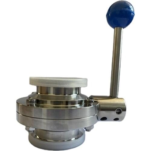 304 316L stainless steel sanitary tri clamp ferrule manual butterfly valve