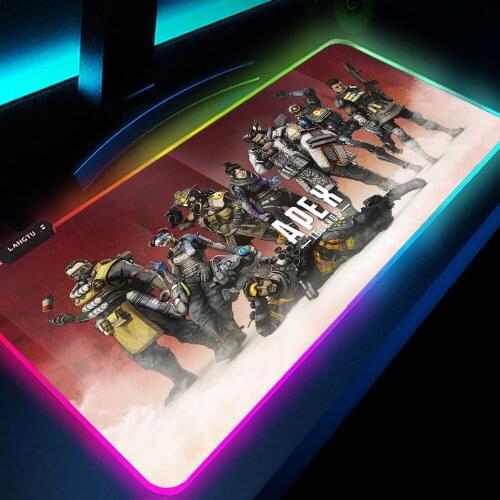 Apex Legend RGB Gaming Mousepad Desk Mat Large LED Computer Wrist Rest Keyboard Mouse Mat Desk Cover Mouse Pad with Backlight