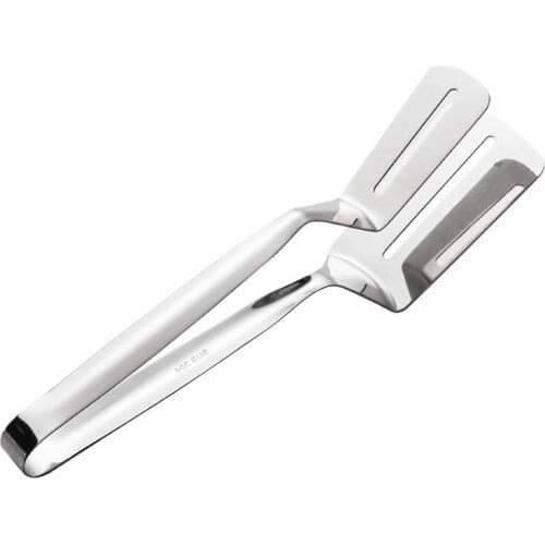 Kapmore 1pc Stainless Steel Steak Clamp Portable Food Tongs Fried Steak Tongs Cooking Tools Accessories For Kitchen