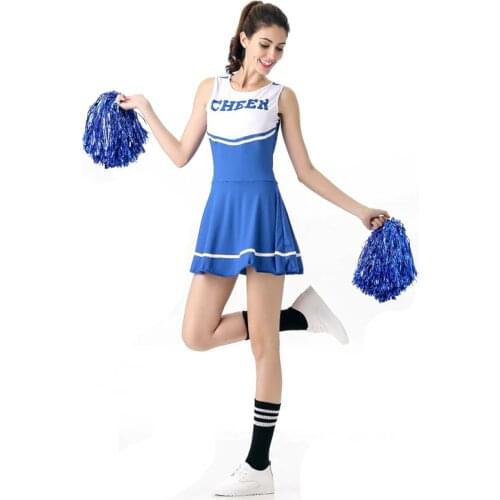 New 6 colors Girls Cheerleaders Cosplay Female Halloween Cheerleading Costume Games sports meeting cheer squad performance dress