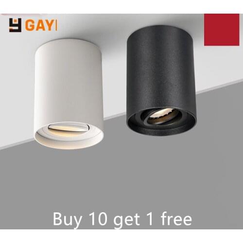 Round Led Lamps Indoor Lighting Dimmable Rotating LED Downlights 10W 12W COB LED Ceiling Spot Lights Light Source black white