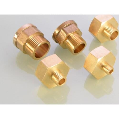 Brass Pipe Fitting - Equal Female x Male Connector 1/8",1/4",3/8",1/2",3/4" 1" BSP Jointer Adaptor for Water Air Fuel