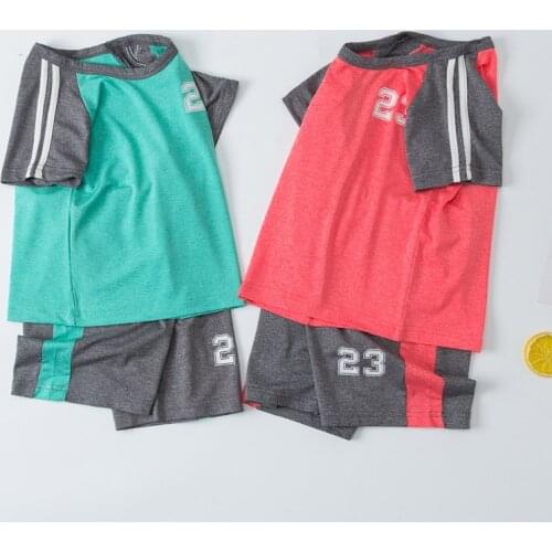 Boys' quick-dry t-shirt round-necked short-sleeved suit childrens fast-drying garden wear 2021 summersportswear school uniforms