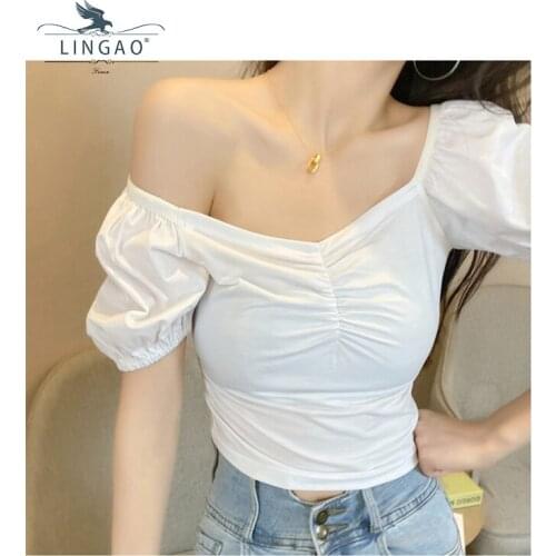 Женские короткие рубашки LINGAO China At AliExpress