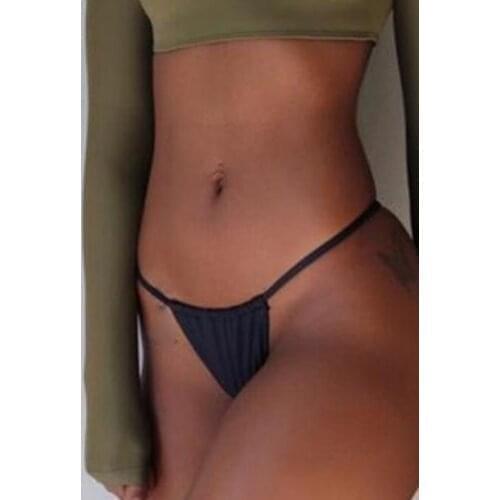 Women Summer Thong Sexy Bikini Briefs Thong Panties Seamless Briefs Plug Size 2020 New Underpants