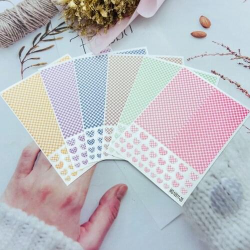 Fashion Hot Selling 3d DIY Japanese Style Nail Stickers Embossment New Design Fresh Wavelet point Love Heart Shape Nail Decals