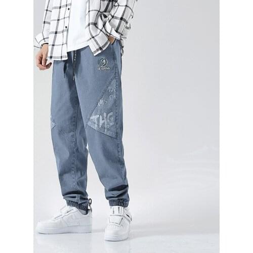 Mens Cargo Pants Men 2021 Spring New Blue Plus Size Joggers Casual Haren Trousers Street Wear Sports Pants Trousers For Men