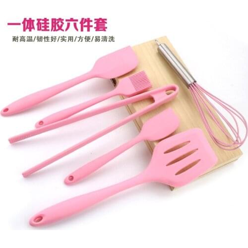 6pcs set Heat-Resistant Silicone Cooking Tool Sets Non-stick Cookware Kitchen Baking Tool Kit Utensils Kitchenware