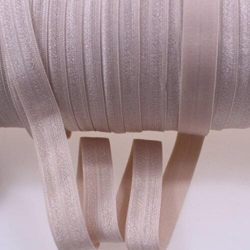 New color! 5/8" solid fold over elastic foe #823-taupe, foe elastic for hair tie, 100 yards/roll