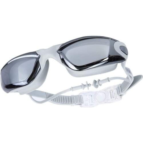 Myopia Swimming Goggles Earplug Professional Adult Silicone Swim Cap Pool Glasses anti fog Men Women Optical waterproof Eyewear