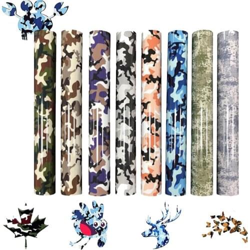 Heat Transfer Vinyl PU HTV Iron on Vinyl Camouflage Pattern HTV for T-Shirts Hat Pillow Fabric DIY Crafts Cricut 8 Colors