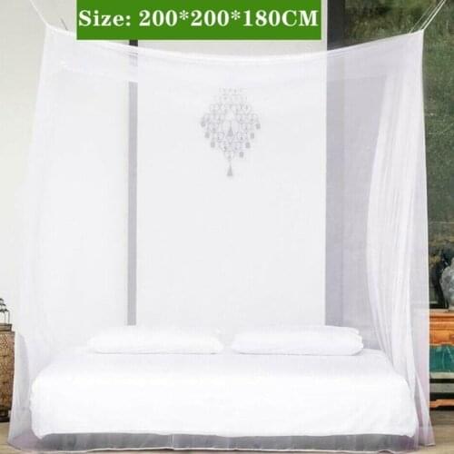Square Mosquito Net 200X200X180Cm Portable White Mesh Large Travel Camping Repellent Net Fo Outdoor Camping Tent Sleeping Summer