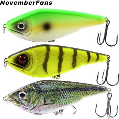 NovemberFans Suspending Jerkbait Fishing Tackle Lures 9cm 26g Jerk Bait Wobblers Lures Pike Musky Bass Fishing Bait