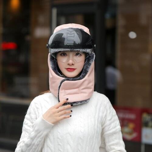 Russian Hat Thick Warm Women Winter Hat Ladies Earflap Trapper Snow Ski Cap Female Mask Ushanka Fur Hat Women Bomber Hat