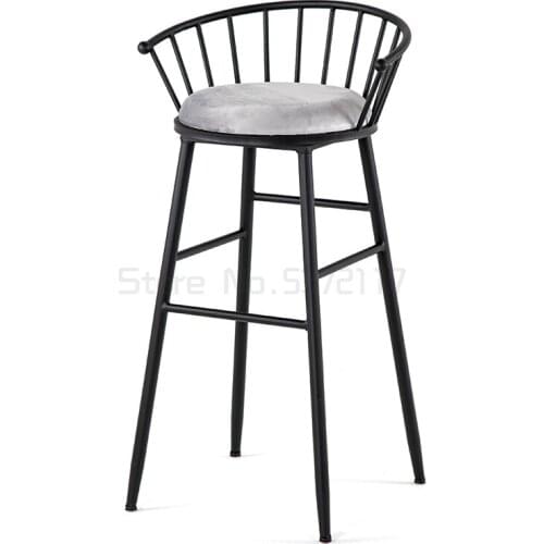 Modern high stool simple iron bar chair retro table and chair combination bar chair industrial style bar stool