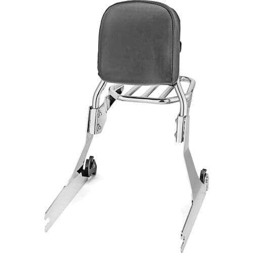 Passenger Backrest Sissy Bar + Luggage Rack Steel With Chrome Triple Plating Standard Height For Harley 2006-2017 Dyna Models