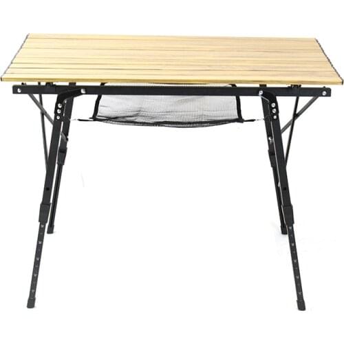 Home Furniture Egg Roll Stretchable Table Aluminum Outdoor Portable Folding Desk Backpacking Hiking Picnic Lifting Table