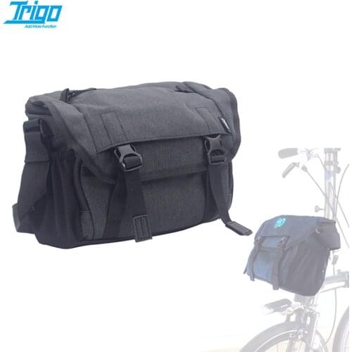 Trigo Bike Front S-bag Shoulder Camera Bag Waterproof Carrier Block for Brompton 3Sixty Pikes Fnhon Bicycle Accessories