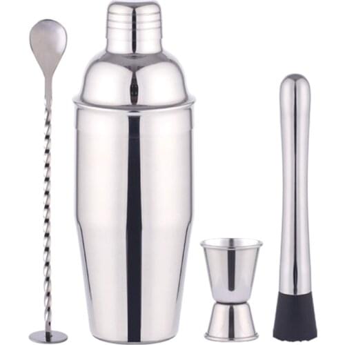 Wine Kit Stainless Steel Boston Cocktail Shaker Bar Wine Mixer Set Bartender Whisky Hand Shaker Tool Kit Bar Accessories
