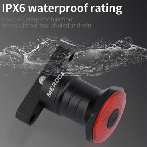 Bike Tail Light Brake Sensing Rear Lights Ultra Bright LED Warning Bicycle Flashlight USB Rechargeable IPX6 Waterproof Cycling