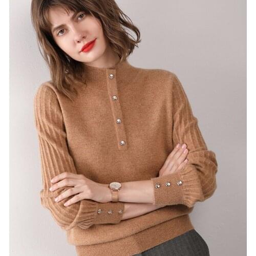 LHZSYY 2020 Autumn Winter New Boutique Ladies Cashmere Sweater V-Neck All-match Pullover Loose Pure Wool Female Knit Base Shirt