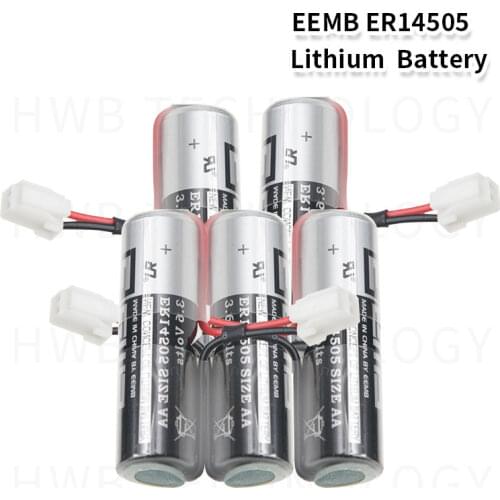 10pcs Brand New EEMB ER14505 AA 3.6V 2400mAh Lithium Battery Batteries with Plug Free Shipping