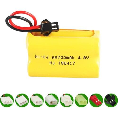 4.8V 700mah T model Rechargeable Battery 4* AA Battery Pack For Rc toys Cars Boats Guns Tanks Robots Model 4.8 V Ni-cd Battery