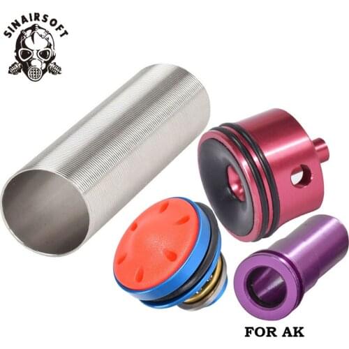 Hot Sale MA 4pcs Cylinder Head /piston Head /nozzle /Cylinder Set For AK Series Airsoft AEG Hunting Accessories