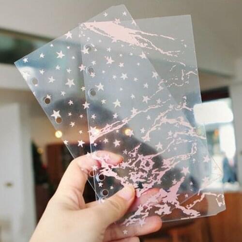 5pcs/lot A5/A6 PVC Watercolor/Girl/Plant Sheet Planner Dividers for Spiral Notebook Organizer Accessories Inner Page Binder