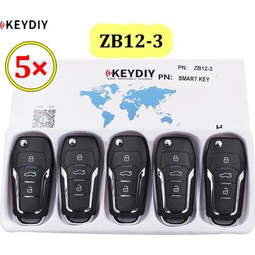 5pcs/lot Universal KEYDIY ZB12-3 KD Smart Key Remote for KD-X2 KD Car Key Remote Replacement Fit More than 2000 Models