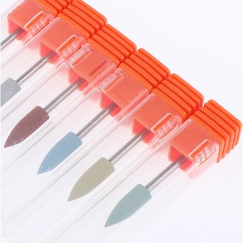 6pcs Pro Nail Cutin Removal Nail Drill Bits Polish Cuticle Pusher Manicure
