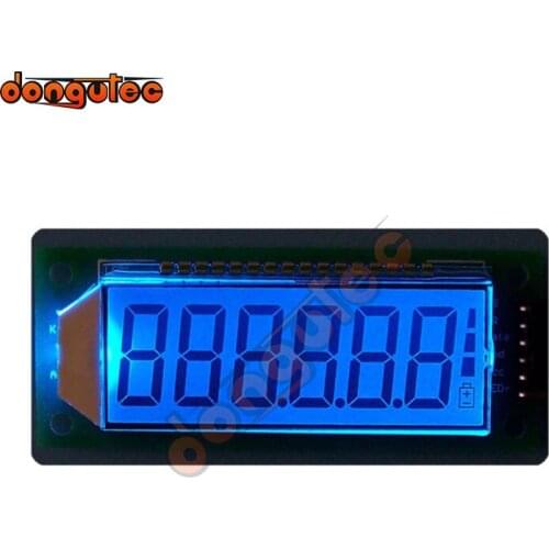 6-Digit "8 8 8.8.8.8" 7 Segment Digital 5V LCD Module Display Screen Panel build-in HT1621 Controller Blue Backlight