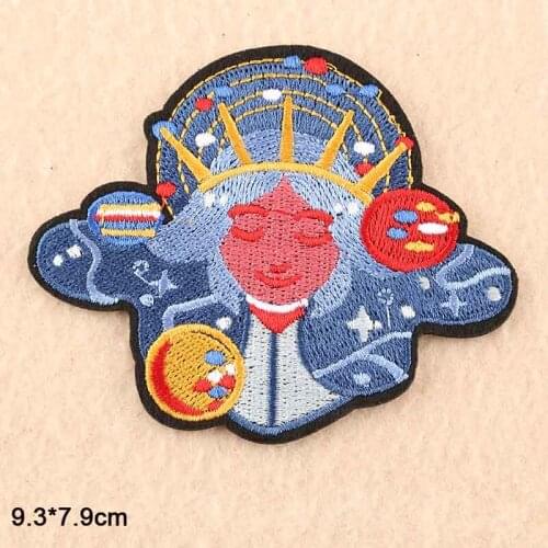 Shark Parrot Lobster Iron On Embroidered Clothes Patches For Clothing Statue of Liberty Garment Wholesale