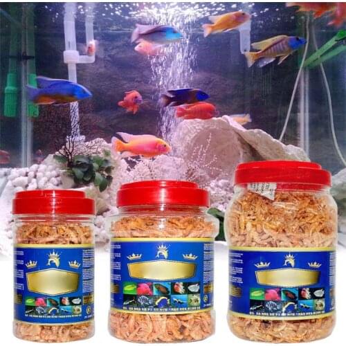 Aquarium Tropical Fish Foods Freeze Dried Shrimp Healthy Cichlid Turtle Feeding Reptile Turtle Arowana Dried Foods Healthy Diet