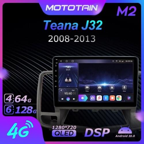 Android 10.0 6G+128G Car Radio Stereo for Nissan Teana J32 2008 - 2013 Auto Audio GPS 4G LTE System head unit 1280*720 SPDIF