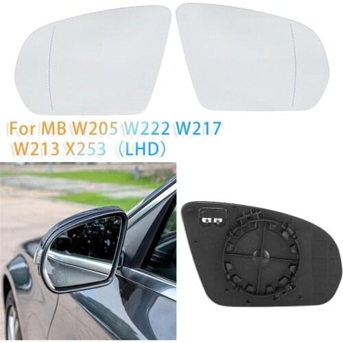 Pair Side Wing Mirror Rearview Mirror Glass Heated for Mercedes-Benz C,E,S,GLC Class W205 W222 W217 W213 C238 2013-2021