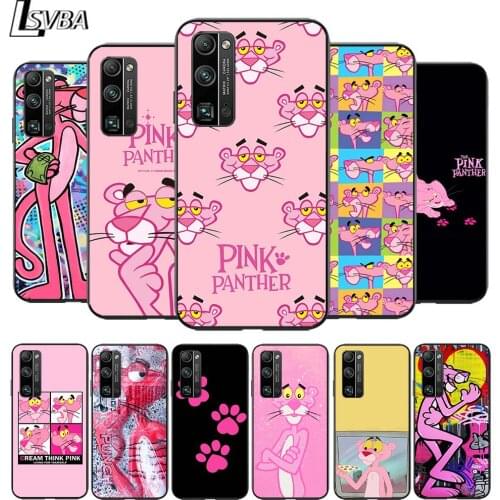 Pink Panther for Huawei Honor V30 20 Pro 20 10i X10 9S 9A 9C 9X 8X 10 9 Lite 8A 7C 7A Pro Black Phone Case
