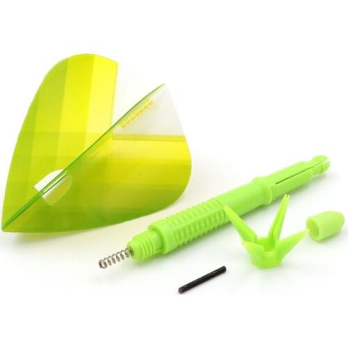 CUESOUL AK6 Dart Shaft with Foldable Flights Green Kite Shape-15mm/18.8mm/24.8mm /29.5mm/33.3mm