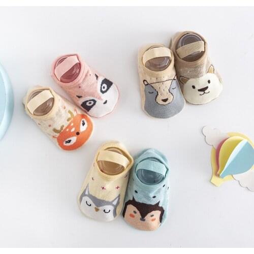 Baby Floor Socks Infant Cartoon Cute Elastic Toddler Socks Cotton Anti Slip Socks Boy Girl Cute Lace Flower Mesh Summer Socks