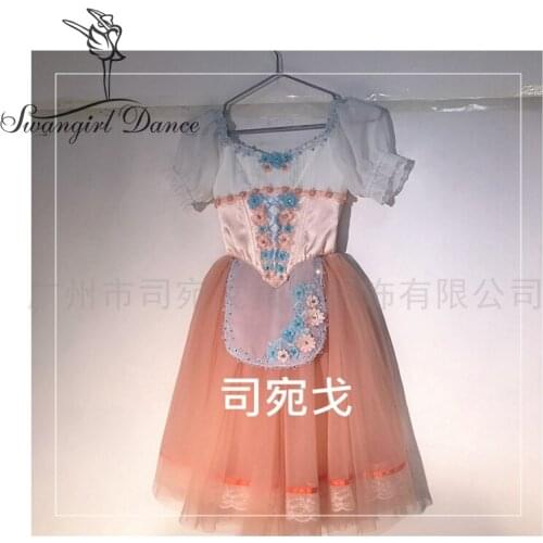 Child La fille mal gardée Split Professional Romantic Ballet Tutu Dress Women Competition Ballet Dress BT4058