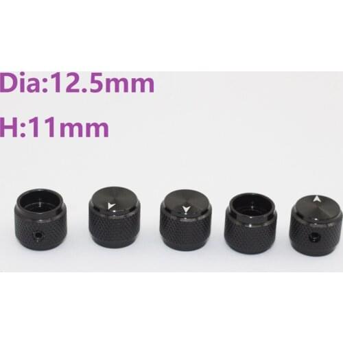 Dia12.5mm Aluminum Alloy Knob Mesh Knurled Guitar Effect Device Potentiometer Knob Cap