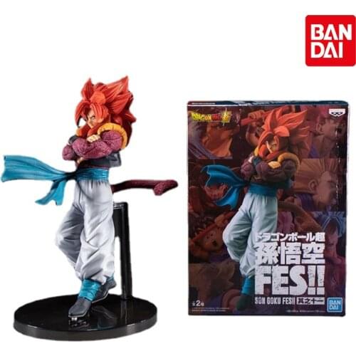 Bandai Dragon Ball Anime Figure FES Eleven Super Saiyan Four Gogeta Genuine Model Collection Decoration Children Toy