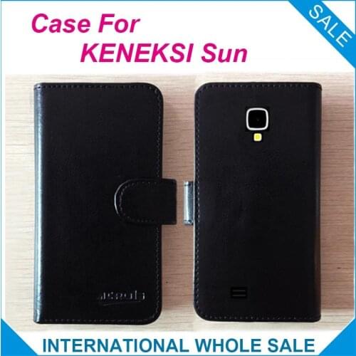 Hot 6 colors! KENEKSI Sun Case High Quality Exclusive Leather Case For KENEKSI Sun Cover with card bag Tracking