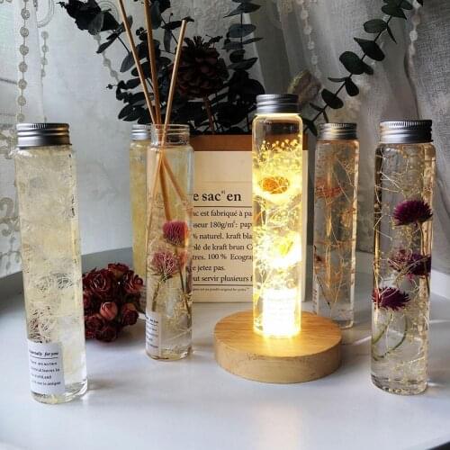 HOT SALE Artificial Gomphrena Flower Herbarium Oil Bottle Home Bontanical Craft Decor